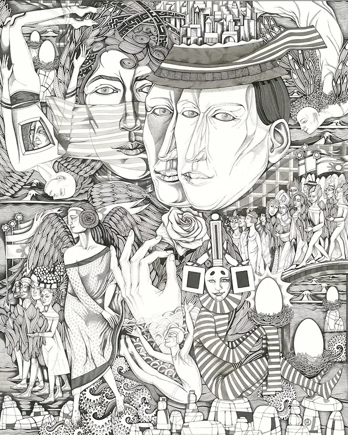 Olga Nenazhivina's Life Story sumi ink on paper Olga Nenazhivina's Life Story sumi ink on paper