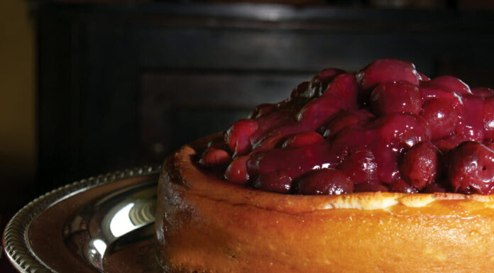 Brandied Cherry Topped Crème Brulee Macadamia Nut Crusted Cheesecake Brandied Cherry Topped Crème Brulee Macadamia Nut Crusted Cheesecake