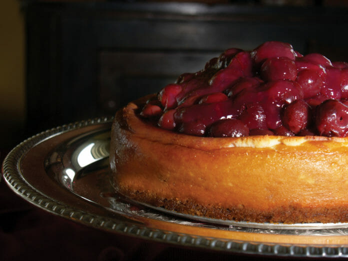 Brandied Cherry Topped Crème Brulee Macadamia Nut Crusted Cheesecake Brandied Cherry Topped Crème Brulee Macadamia Nut Crusted Cheesecake