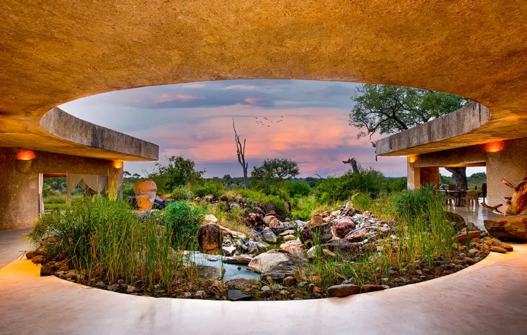 Sabi Sabi Earth Lodge entrance Sabi Sabi Earth Lodge entrance