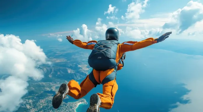 Live Life on the Edge, Skydiving Adventures a person performing skydiving adventures. Photo vecteezy-medium