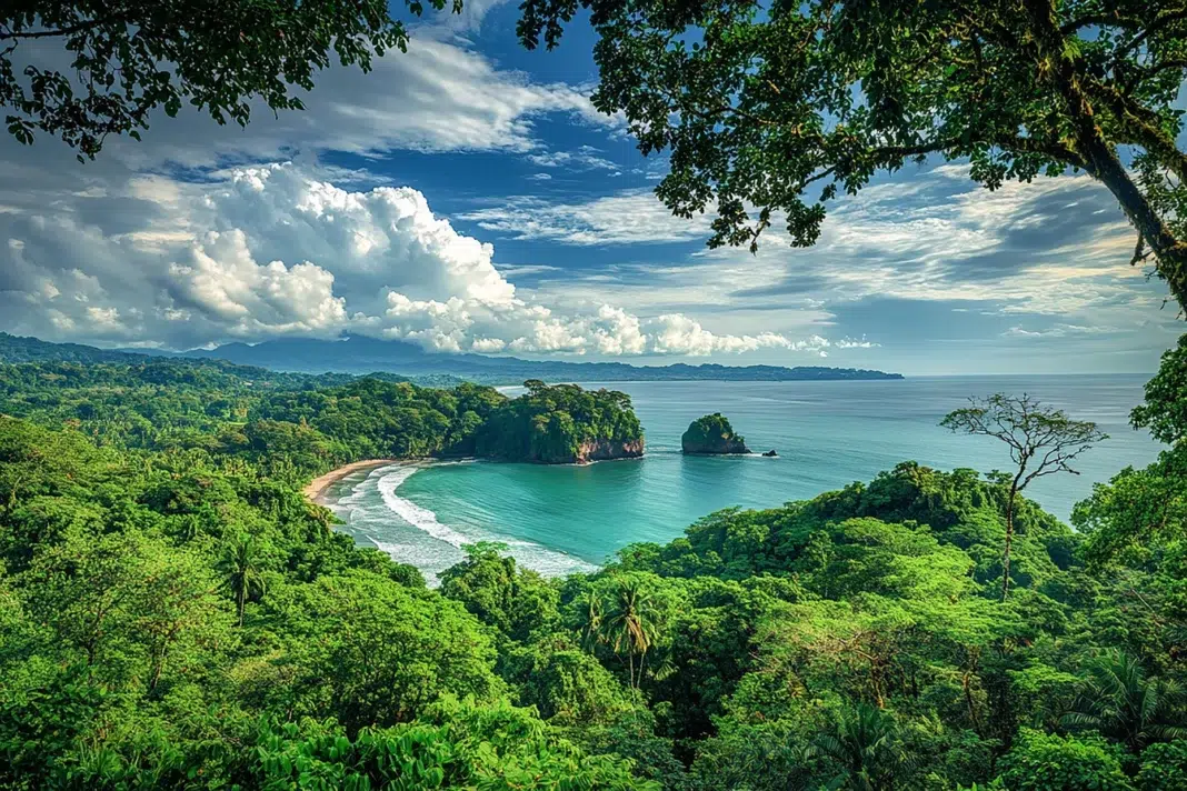 A beautiful mountain side with the sea in Costa Rica. Photo via vecteezy A beautiful mountain side with the sea in Costa Rica. Photo via vecteezy