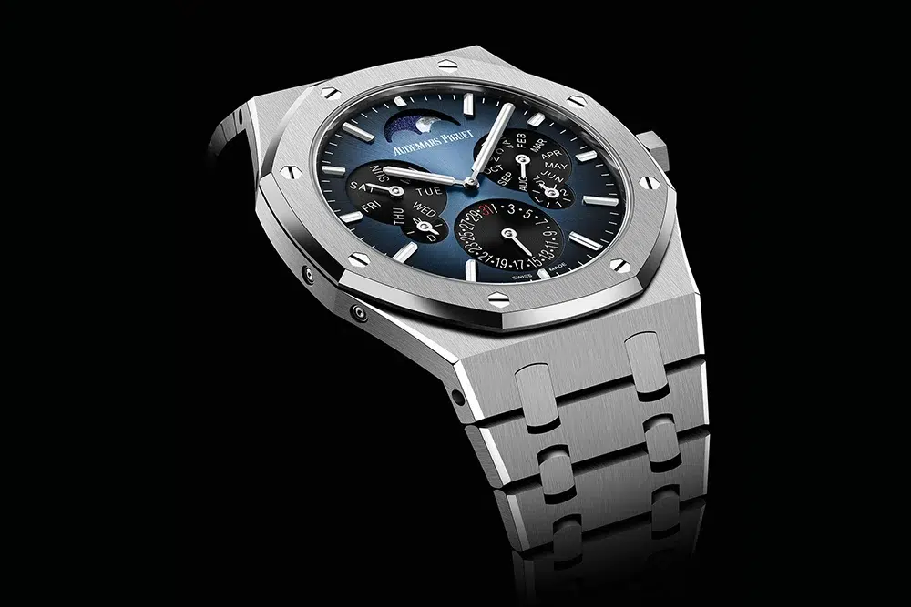 Audemars-Piguet-Royal-Oak-Perpetual-Calendar-Automatic-Ultra-Thin-41mm-Case. Courtesy of Audemars Audemars-Piguet-Royal-Oak-Perpetual-Calendar-Automatic-Ultra-Thin-41mm-Case. Courtesy of Audemars
