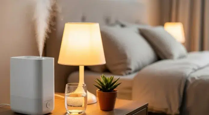 Does Your Home Need A Dehumidifier? And If So, What Kind? A Humidifier in the bedroom of your home. Photo via vecteezy-medium