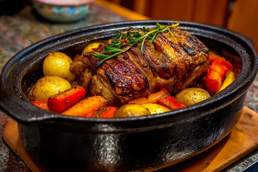 A delicious Sunday Roast garnished with fresh herbs. Photo vecteezy-medium A delicious Sunday Roast garnished with fresh herbs. Photo vecteezy-medium