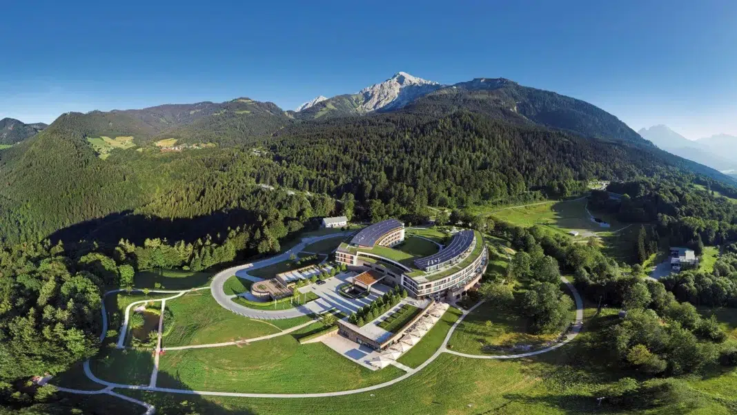 Kempinski Hotel Berchtesgaden aerial view Kempinski Hotel Berchtesgaden aerial view
