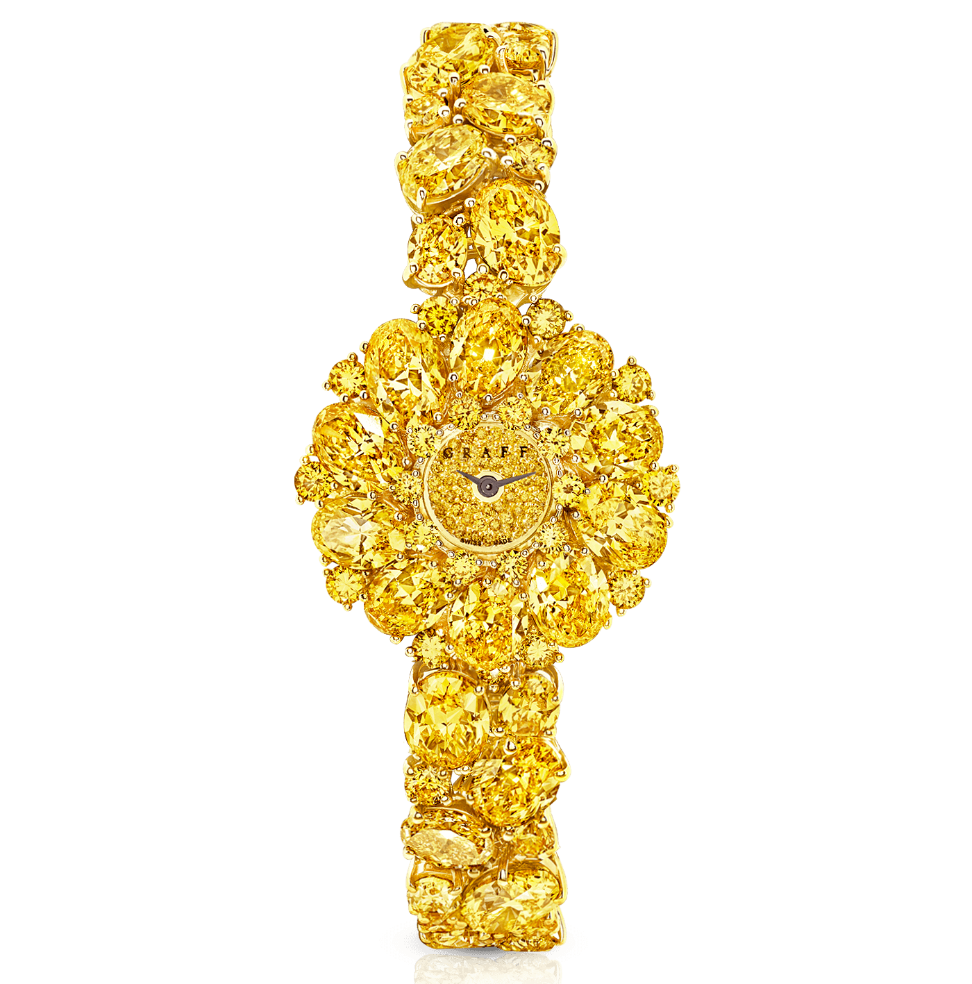 Graff Oval Fancy Vivid Yellow Diamond women Watches
