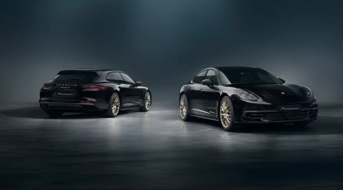 Porsche Panamera 10 Year Anniversary Model Toasts A Decade Porsche Panamera front and back views