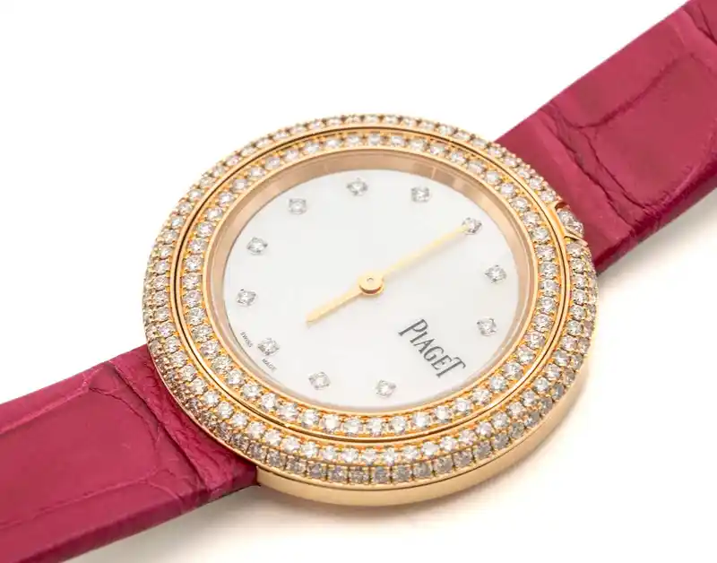 Possession 34mm Rose Gold Alligator and Diamond Piaget Watch Possession 34mm Rose Gold Alligator and Diamond Piaget Watch