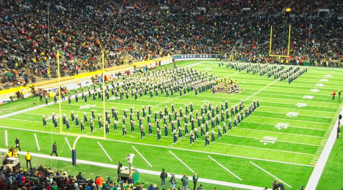 Top Sports Events in Google Trends Canva - Full Stadium before Football Match