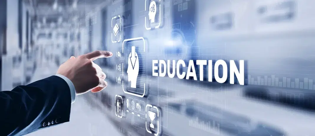 ICT Education Concept on a virtual screen ICT Education Concept on a virtual screen