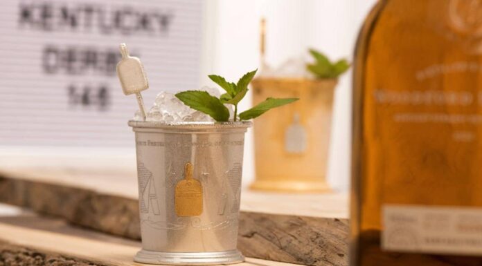 A Toast to the First Female Derby Jockey with Gold-plated Mint Julep Cups Woodford Reserve Mint Julep Cocktail