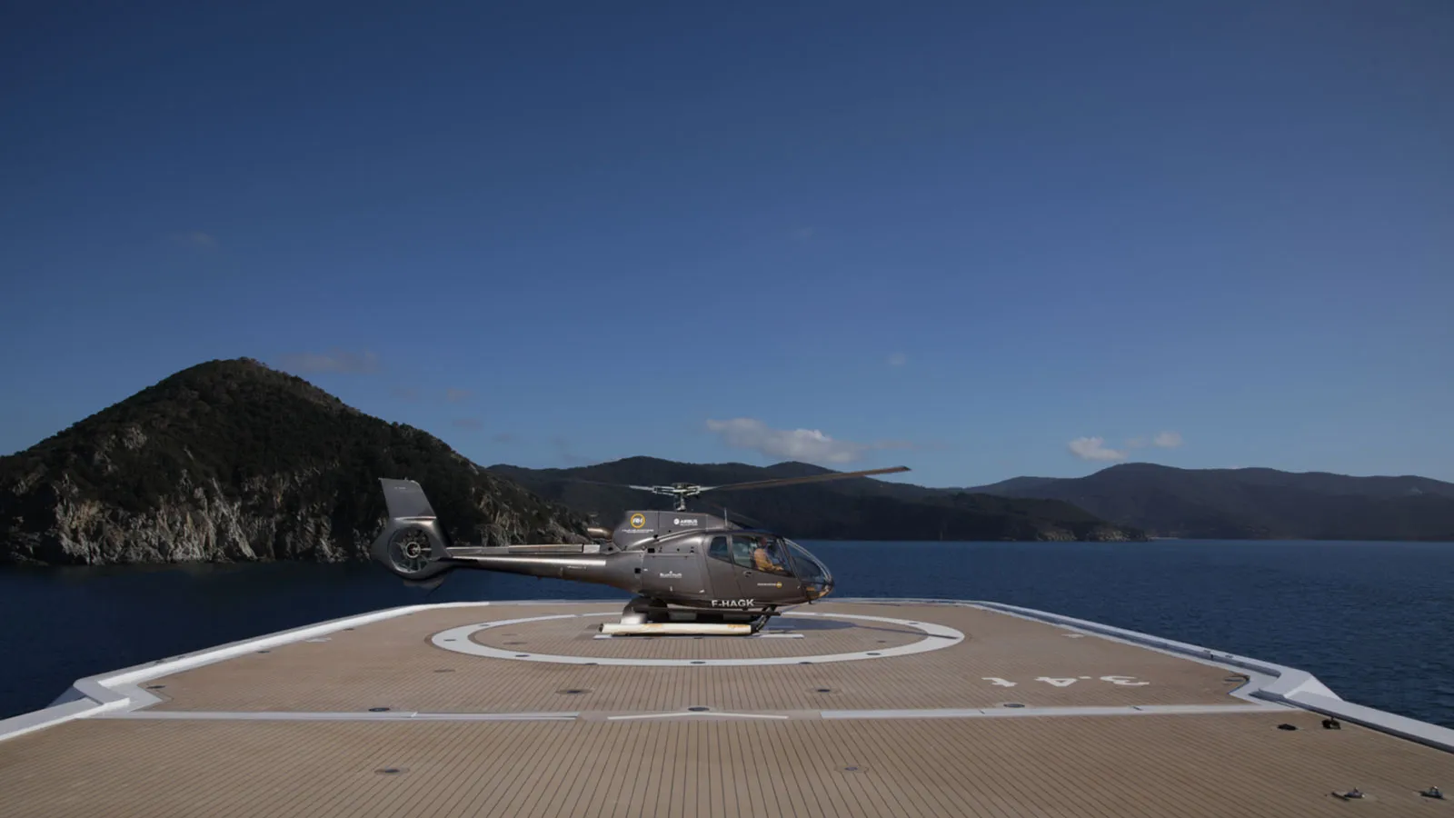 The Helipad aft on the sundeck The Helipad aft on the sundeck