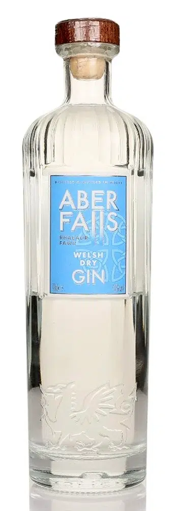 Aber Falls Small Batch Gin Aber Falls Welsh Dry Gin bottle, a small-batch spirit from Wales featuring crisp juniper and citrus botanicals.