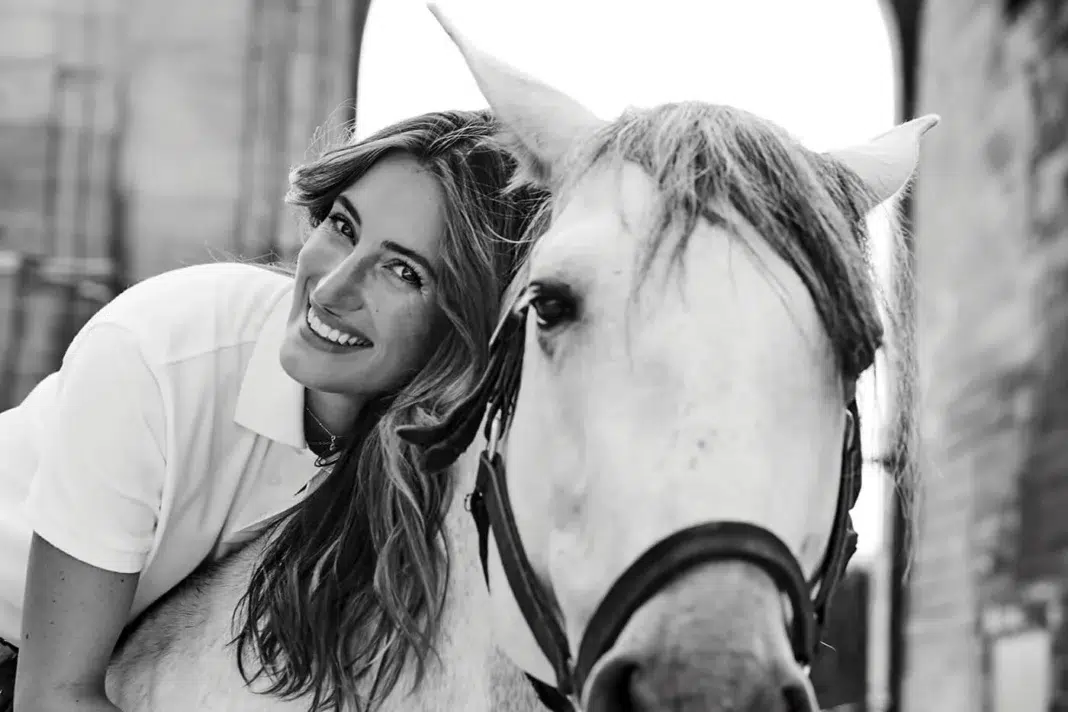 Jessica Springsteen with her horse Jessica Springsteen with her horse