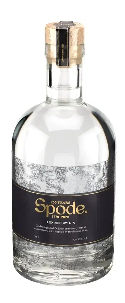 Spode Gin Spode London Dry Gin bottle celebrating 250 years of craftsmanship, inspired by the flavors of fine tea.