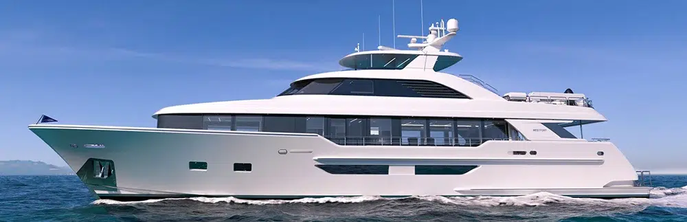 Westport 117 Model Yacht. Photo courtesy of Westport Yachts