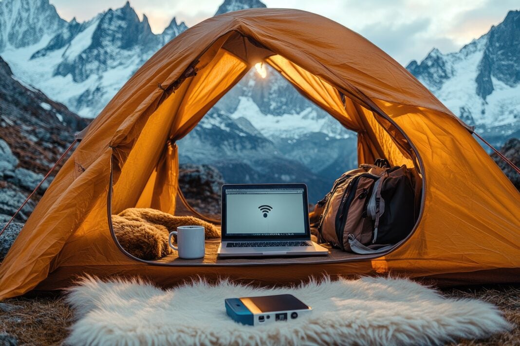 Laptop with wireless internet Laptop with wireless internet