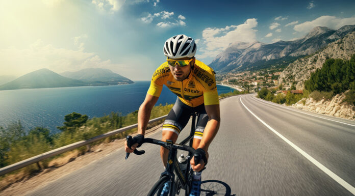 6 Ideas for Staying Safe While Cycling Cyclist riding down the road.