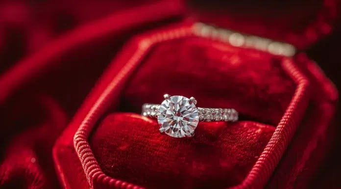 5 Romantic Gifts for Your Better Half A close-up engagement diamond ring. Photo via vecteezy