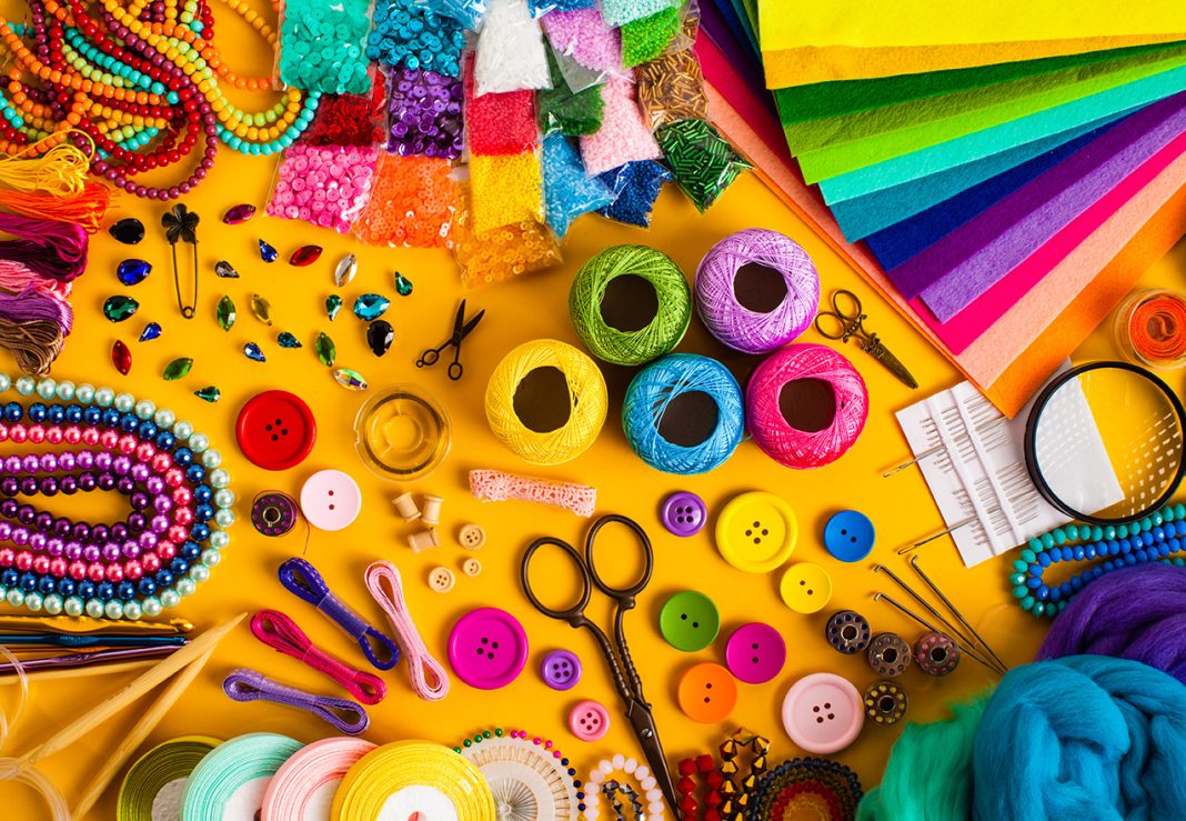 scrapbooking materials to get started. Photo via Adobe Free Stock Images