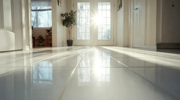 9 Incredible High-End Flooring Options To Improve Home Value beautiful white tile floor in a house room.