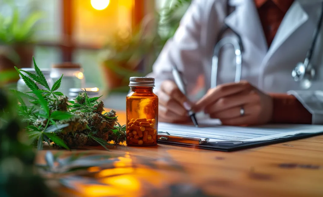 Doctor prescribing medical marijuana. Vecteezy-medium Doctor prescribing medical marijuana. Vecteezy-medium