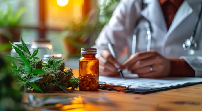 Top 5 Innovative Cannabis Businesses Doctor prescribing medical marijuana. Vecteezy-medium