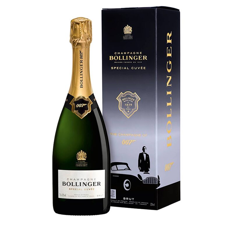 Champagne Bollinger Special Cuvee 007, James Bond drink Champagne Bollinger Special Cuvee 007 limited edition. James Bond drink