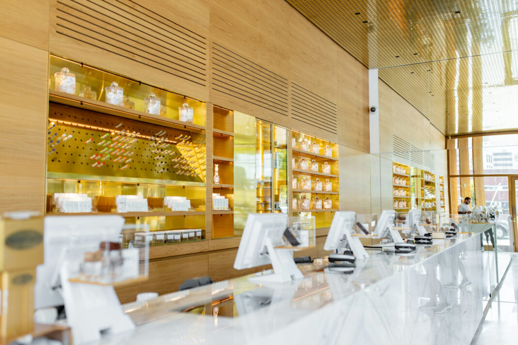 Cannabis store in Amsterdam. Photo by Jan Zwarthoed via unsplash