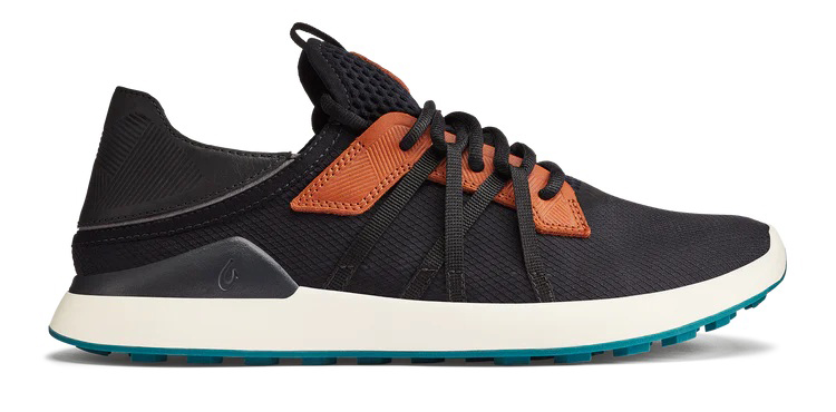 Olukai Kapalua Black Dark Shadow golf shoes