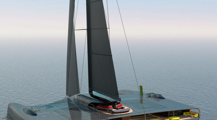 The 40m Trimaran Concept aims to be The First Zero-Emission Superyacht Beautiful 40m Domus megayacht