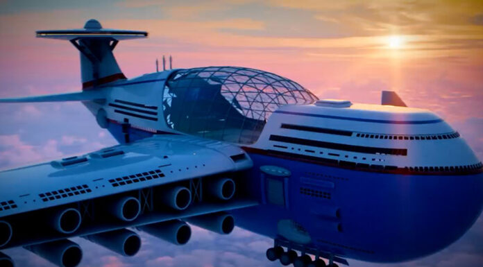 Sky Cruise: The Futuristic Nuclear-Powered Flying Hotel Sky Cruise Concept