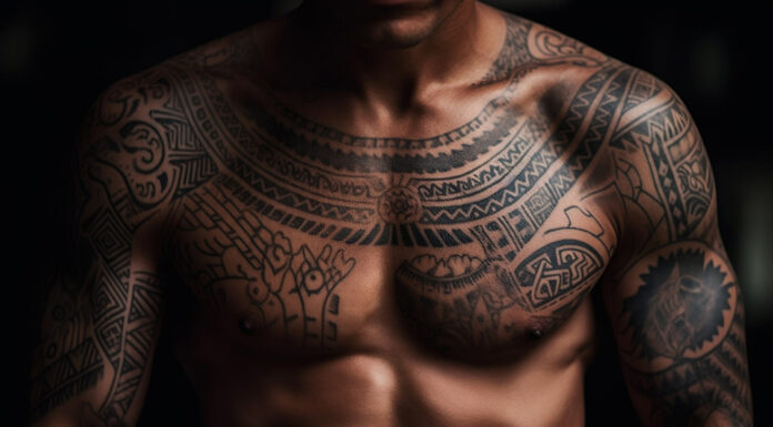 What to Expect Before Getting Your First Tattoo Muscular man with tattoo showcases strength and creativity