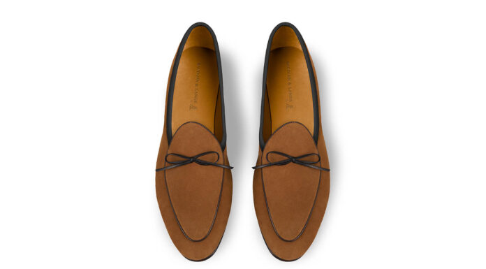 Baudoin & Lange’s Kraft Bow is a limited edition loafer and is already sold out! Alexander Kraft Bow tan suede loafers