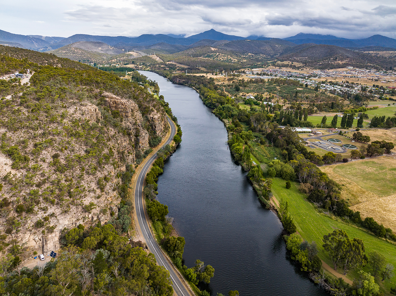 Australia's Derwent River, Tasmania. Photo by adobe free stock