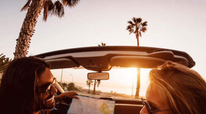 Ideal Holiday Destination Spots in the US Happy Couple driving to destination spots in the US