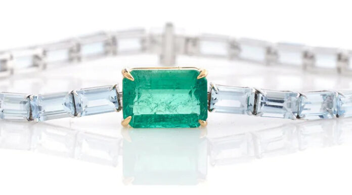 Jewelry To Liven Up Any Outfit The Emerald & Aquamarine Demeter Bracelet