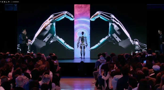 Elon Musk Humanoid Robot unveiled Elon Musk Optimus Humanoid Robot