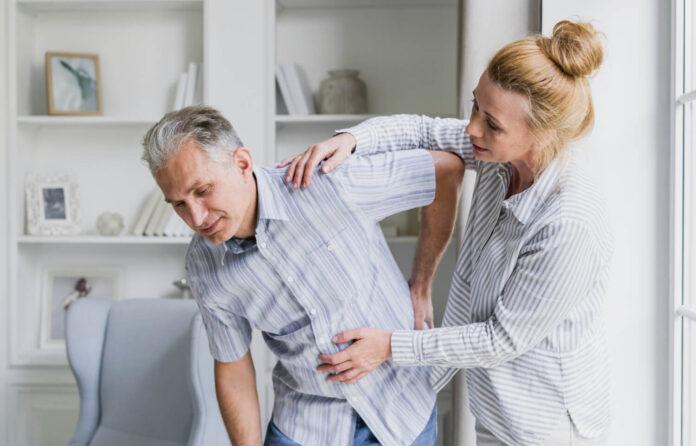 Man with backpain