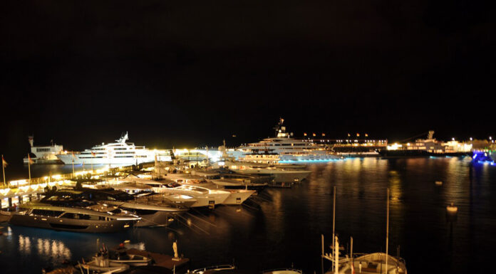 2022 Monaco Yacht Show Review Monaco Yacht Show by night