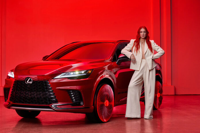 Harris Reed x Lexus Ruby Red Rims, 2023 Lexus