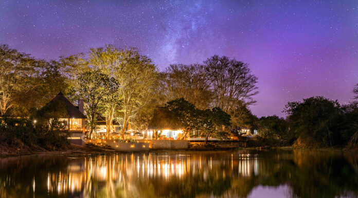 Down by the Waterside in Greater Kruger National Park Aerial view of Waterside