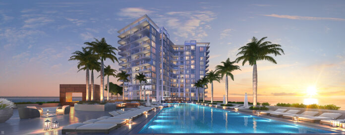 BTI Partners, pool at Dusk