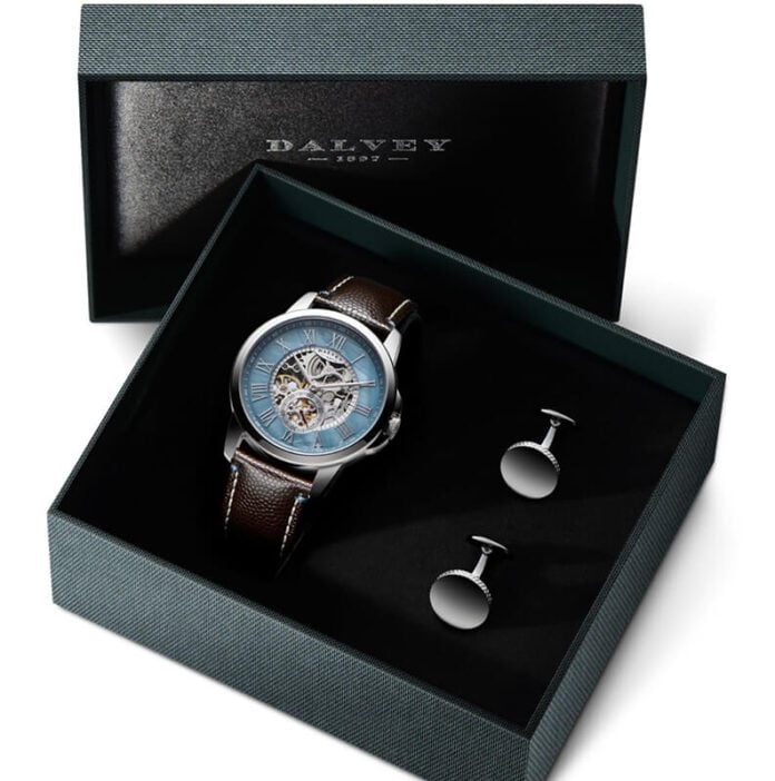 Dalvey Wristwatch & Cufflinks Gift Set for men