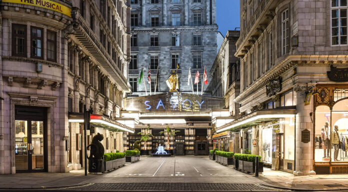 The Savoy Hotel London The Savoy London Hotel Frontage Evening - Damien Hewetson