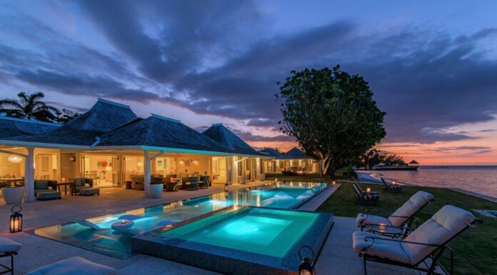 The Tryall Club: A Luxurious Paradise in Warm Jamaica Sunset - Pool (evening) at The Tryall Club