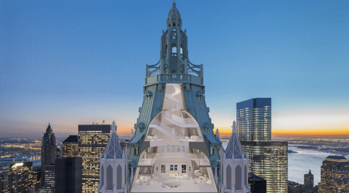 Masterworks’ Fractional Art Investment Platform Fuels CEO’s Luxury Penthouse Purchase The Pinnacle at The Woolworth Tower Residences. Courtesy of Sothesby Real Estate