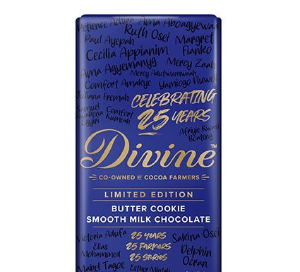 Celebrating 25 Years of Divine Chocolate with a Birthday Bar Birthday Bar, Divine Chocolate