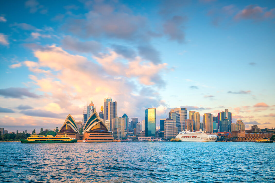 Downtown Sydney skyline in Australia